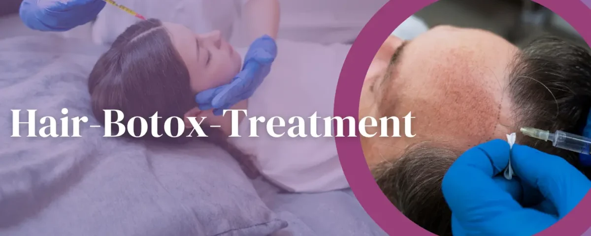 Hair Botox treatment results showing smooth, shiny, frizz-free hair transformation