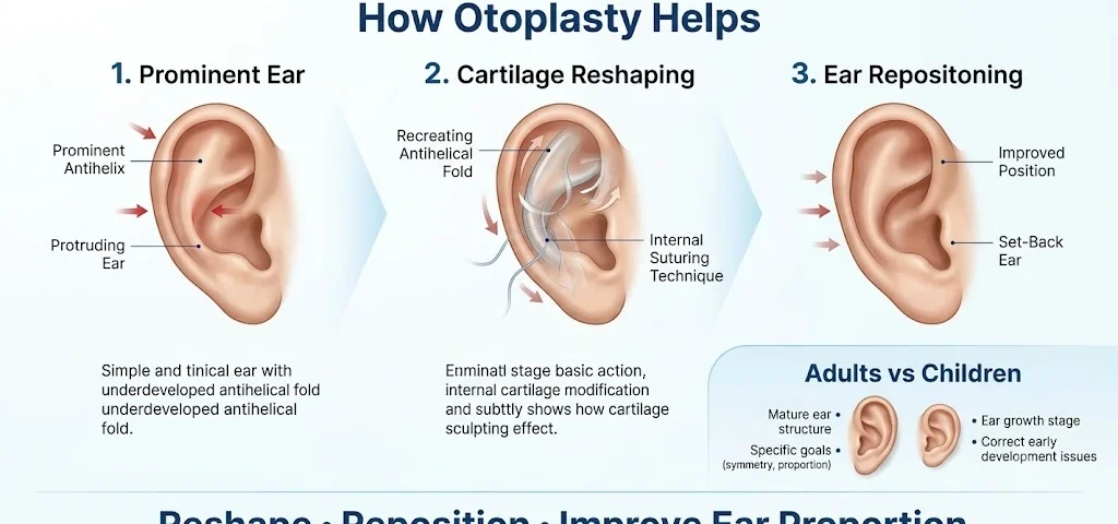 How otoplasty helps with prominent ear correction and cartilage reshaping