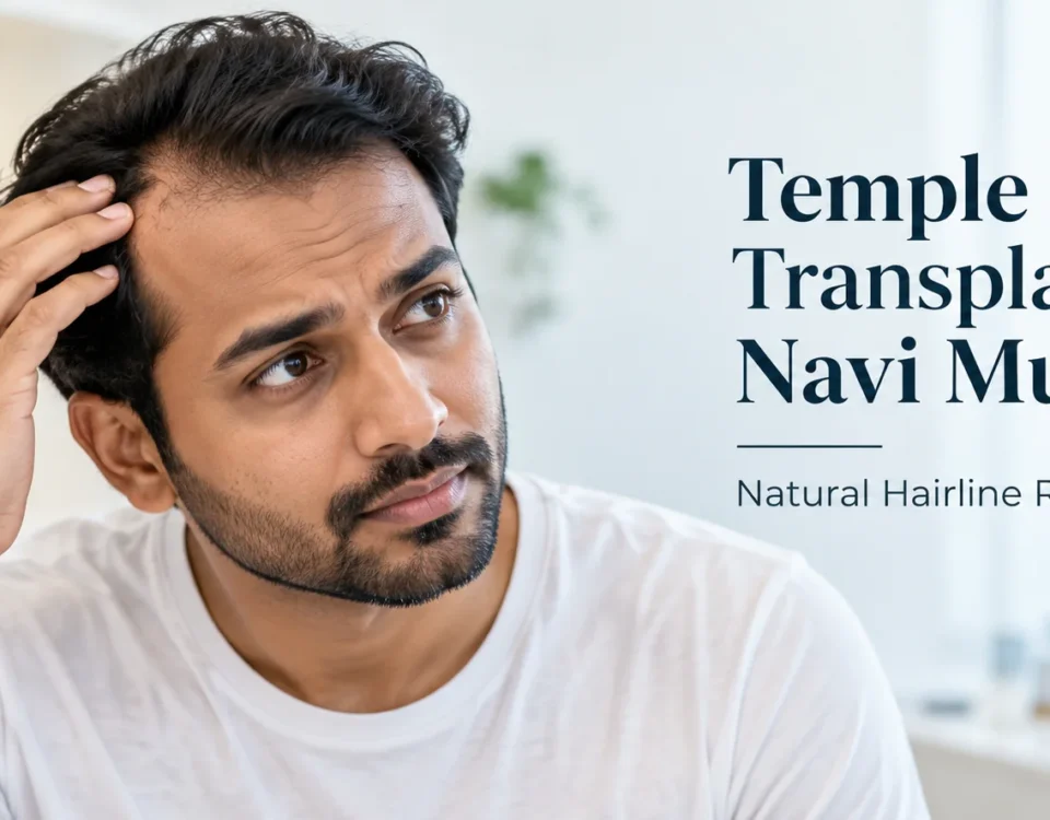 Temple hair transplant in Navi Mumbai for receding temples and natural hairline restoration.