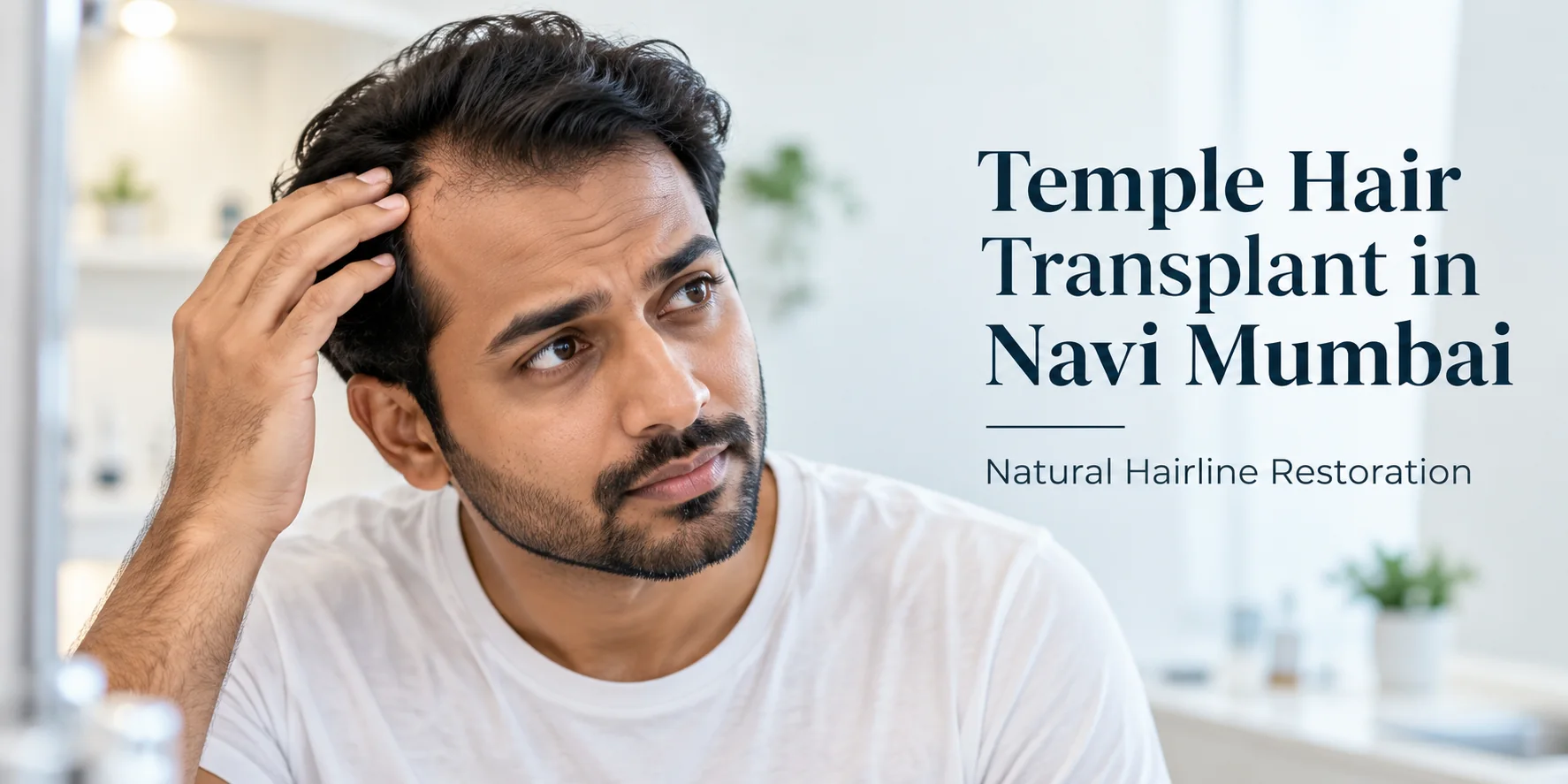 Temple hair transplant in Navi Mumbai for receding temples and natural hairline restoration.